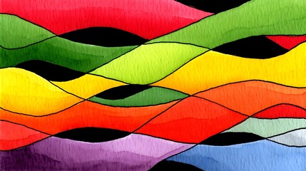 Fototapeta premium Abstract colorful wavy lines