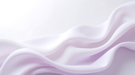 Obraz premium Matte white lavender background with soft curves and fine canvas texture. Light, airy, and ethereal with a calm and elegant handcrafted fabric look.
