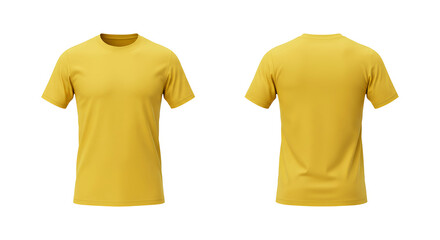 Mockup Yellow shirt png transparent background
