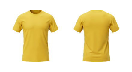Mockup Yellow shirt png transparent background