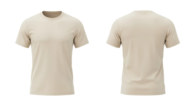 Mockup Shirt light beige png transparent background