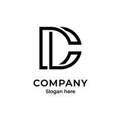 Set of letter d logo with white background.