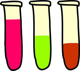 vector illustration of test tubes