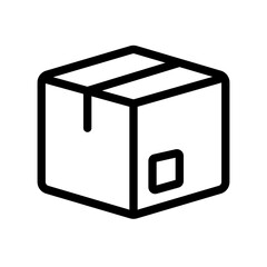 Box package delivery vector. Shipping carton icon illustration.