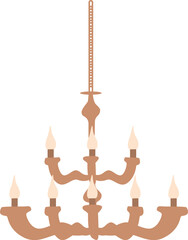 Luxury chandelier with candles lamp