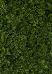 Lush Green Foliage Wall Texture