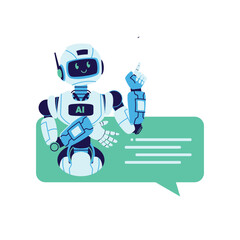 set of an Artificial Intelligence Chatbot Essentials Illustration