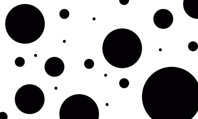 White abstract background with black circle motif