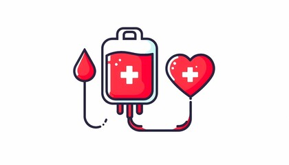Blood Donation Conceptual Artwork Promoting Health and Generosity