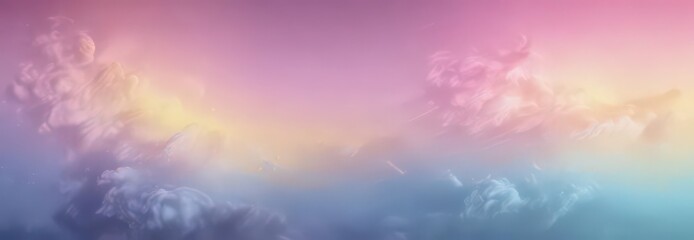 Fototapeta premium Fuzzy, blended pink, blue, yellow gradient, dreamy effect, pink, illustration, light