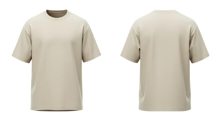 Mockup Light beige shirt png transparent background