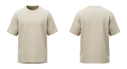 Mockup Light beige shirt png transparent background