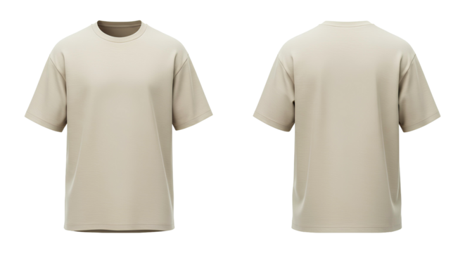 Mockup Light beige shirt png transparent background