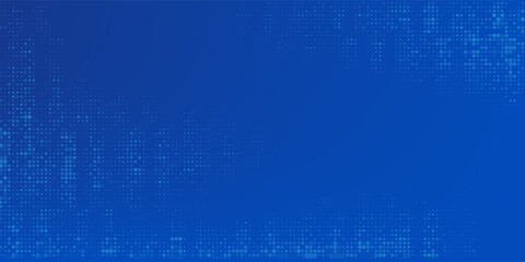 Blue Tech Finance Fintech Background Abstract Pixel Pattern. Abstract Business Tech Science Vector Backdrop.