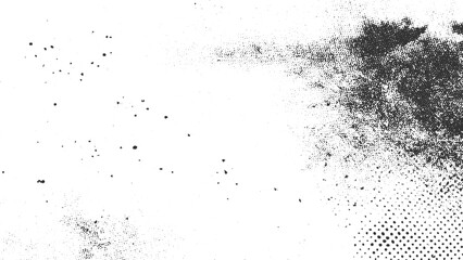 old grunge black texture with dark weathered overlay pattern on transparent background for design projects