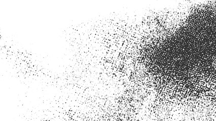 black grunge overlay pattern on transparent background with dark weathered texture suitable for design work