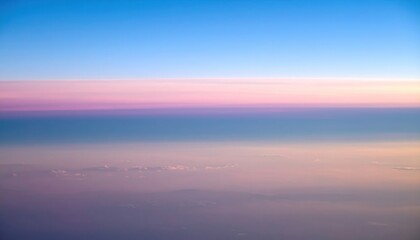 Fototapeta premium Sky Horizon View with Pink Clouds