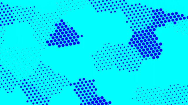 Animation Blue Halftone abstract background, Dot cartoon background