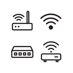 Networking Devices Line Icons