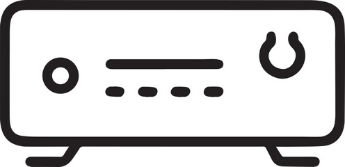 Line Vector Icon of Renewable Energy Inverter Device