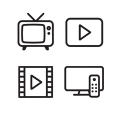TV and Entertainment Line Symbols
