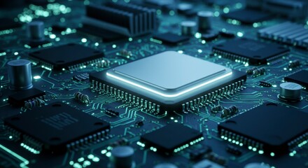 Circuit board with central processor (1)