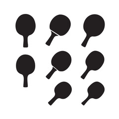 Ping Pong Paddle Silhouette Bundle