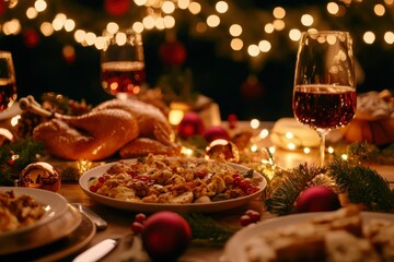 Festive Christmas Dinner Table