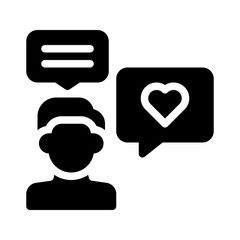 user engagement glyph icon