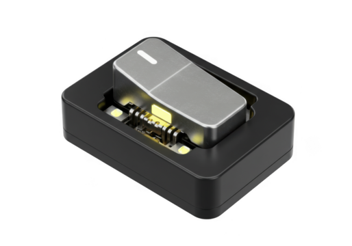 Toggle switch isolated on transparent background, close up view.