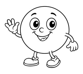 Cute Circle Geometric Shape Character for Early Childhood Education, Smiling Learning Shape for Kids Activities