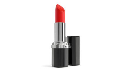 Vibrant red lipstick in sleek packaging, perfect for adding a bold touch to any look.