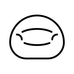 Bean bag icon for casual seating, youth furniture, or modern home interiors