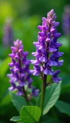 Obraz premium Intense purple blooms, bright green foliage, striking natural scene , nature, vibrant color, clear