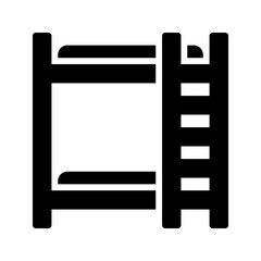 Bunk bed vector for kids bedroom space saving