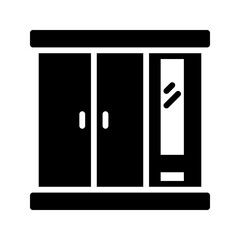 Wardrobe vector for bedroom clothing storage