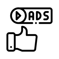 video marketing line icon