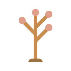 Flat coat rack vector for hallway designs