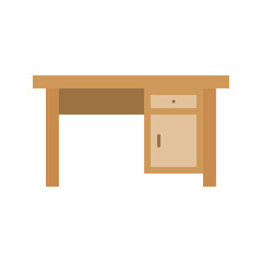 Flat desk vector for remote work setups