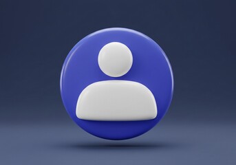 blue glossy button