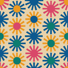 SunBursts Print Design in Vector