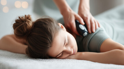 Calm environment for physiotherapy ultrasound therapy for health and wellness