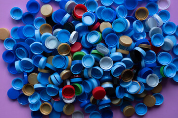 Close up plastic bottles for recycling to conserve the environment, recycling, reuse, garbage disposal, save the world concept