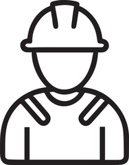 Solar Energy Worker Icon – Minimalistic Vector Illustration