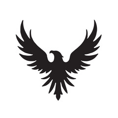 eagle logo vector Bold and clean eagle logo vector, with sharp lines and a strong silhouette 
