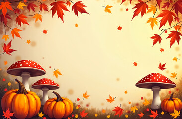 AI generated images of a typical Autumn background