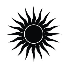 Sun Rays Extended Vector Silhouette