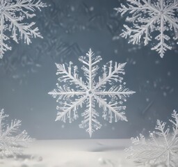 Delicate snowflake pattern adorns a refined Christmas card , festive, design