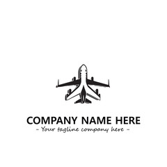 Plane silhouette logo company design vector illustration
