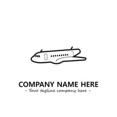Plane silhouette logo company design vector illustration